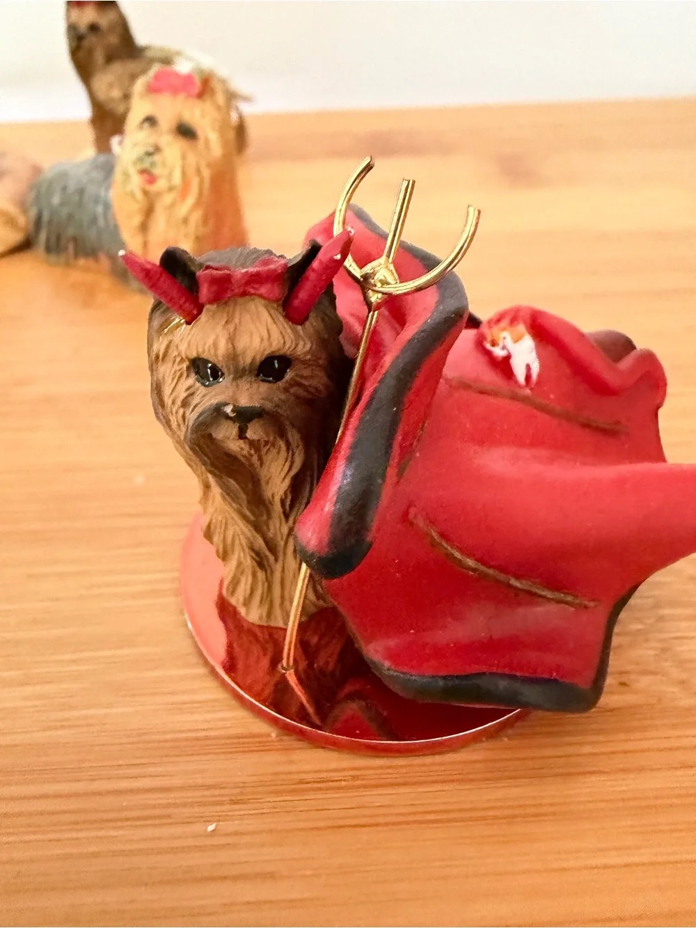 Yorkshire Terrier Dogs Figurine Collection -Devil & Angel.